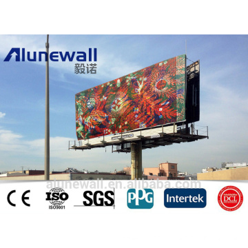 2M width different colors/ glossy/ metallic color/ silver brushed Aluminium Composite Panel for advertising board